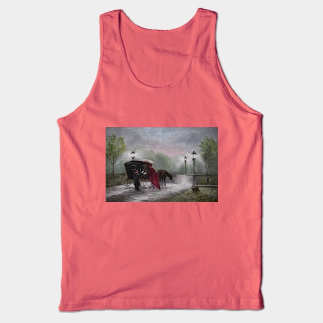 Oil Painting Victorian Era Horse Buggy Tank Top by Gallery Digitals